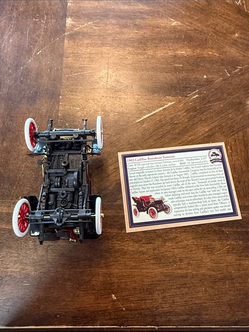 Cadillac Classics 1903 Cadillac Runabout Tonneau toy car in like new condition